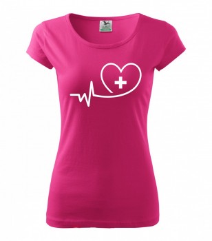 Poháry.com ™ Tričko pro zdravotní sestřičku D12 růžové XL dámské