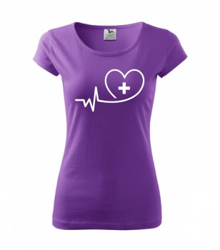 Poháry.com ™ Tričko pro zdravotní sestřičku D12 fialové