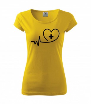 Poháry.com ™ Tričko pro zdravotní sestřičku D12 žluté XXL dámské