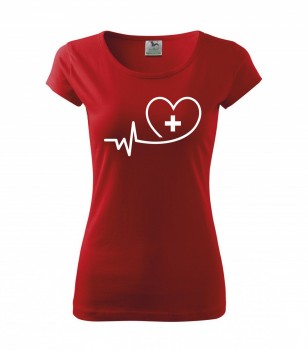 Poháry.com ™ Tričko pro zdravotní sestřičku D12 červené XS dámské