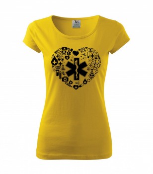 Poháry.com ™ Tričko pro zdravotní sestřičku D18 žluté XL dámské