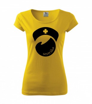 Poháry.com ™ Tričko pro zdravotní sestřičku D8 žluté XL dámské