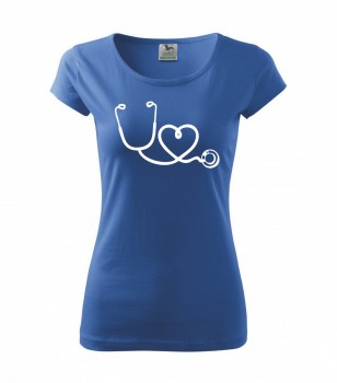 Poháry.com ™ Tričko pro zdravotní sestřičku D14 azurové XXL dámské