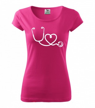 Poháry.com ™ Tričko pro zdravotní sestřičku D14 růžové XXL dámské