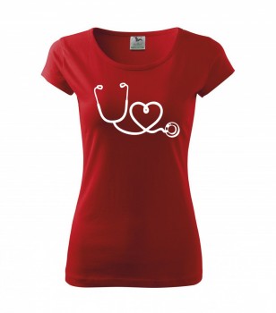 Poháry.com ™ Tričko pro zdravotní sestřičku D14 červené XS dámské