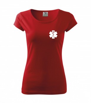 Poháry.com ™ Tričko pro zdravotní sestřičku D15 červené XS dámské
