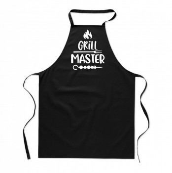 Poháry.com ™ Zástěra s potiskem Grill master černá - Z18