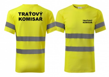 Reflexní tričko žluté Traťový komisař XXL pánské