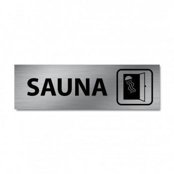Popisek dveří - Sauna stříbro