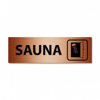Popisek dveří - Sauna bronz