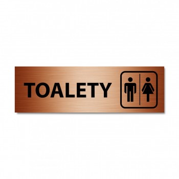 Popisek dveří - Toalety 02 bronz