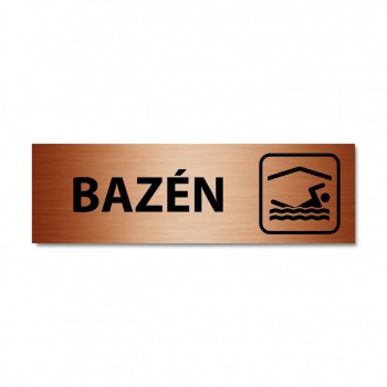 Popisek dveří - Bazén bronz