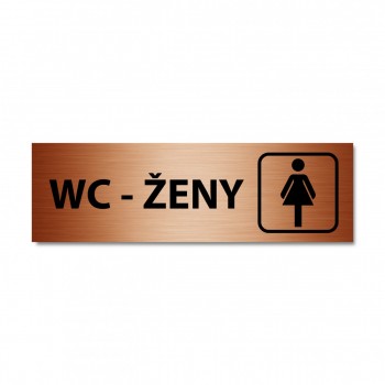 Popisek dveří - WC ženy bronz