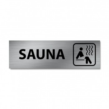 Popisek dveří - Sauna stříbro