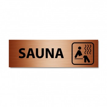 Popisek dveří - Sauna bronz