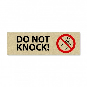 Značení na dveře - Do not knock! zlato