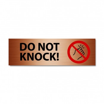 Značení na dveře - Do not knock! bronz