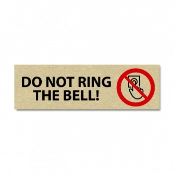 Značení na dveře - Do not ring the bell! zlato