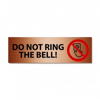 Značení na dveře - Do not ring the bell! bronz