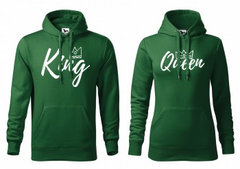Mikiny King&amp;Queen zelené - M420