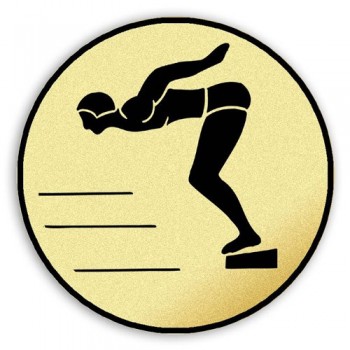 Emblém tištěný Plavání muž 25 mm