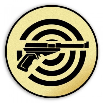 Emblém tištěný Střelba pistole 25 mm