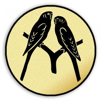 Emblém tištěný Papoušci 25 mm