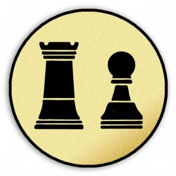 Emblém tištěný Šachy 25 mm