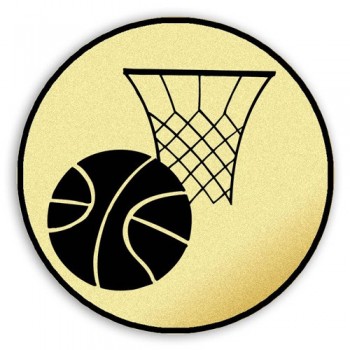 Emblém tištěný Basketbal 25 mm
