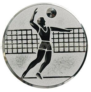 Emblém volejbal muž stříbro 25 mm