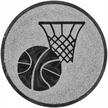 Emblém basketbal stříbro 25 mm