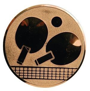 Emblém stolní tenis bronz 25 mm