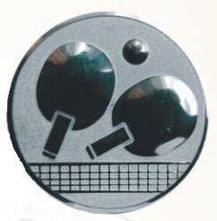 Emblém stolní tenis stříbro 25 mm