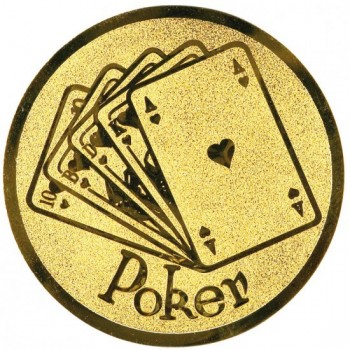 Emblém poker zlato 25 mm