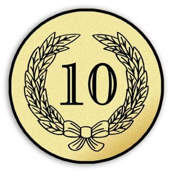 Emblém tištěný Výročí 10. let 25 mm