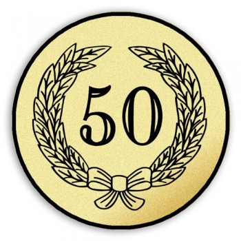 Emblém tištěný Výročí 50. let 25 mm