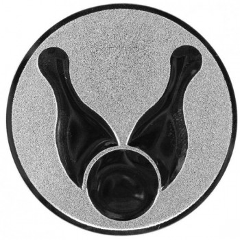 Emblém bowling stříbro 25 mm