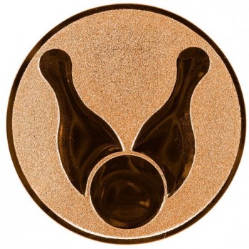 Emblém bowling bronz 25 mm