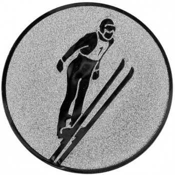Emblém skoky na lyžích stříbro 25 mm