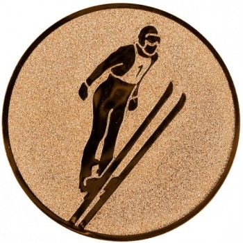 Emblém skoky na lyžích bronz 25 mm