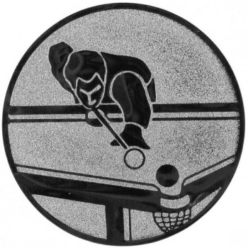 Emblém kulečník stříbro 25 mm