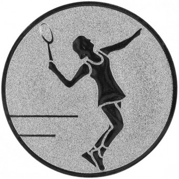 Emblém tenis žena stříbro 25 mm