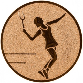 Emblém tenis žena bronz 25 mm