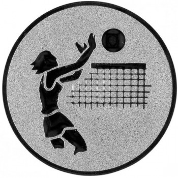 Emblém volejbal žena stříbro 25 mm