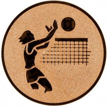 Emblém volejbal žena bronz 25 mm