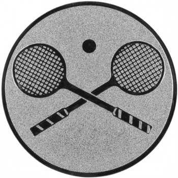Emblém squash stříbro 25 mm