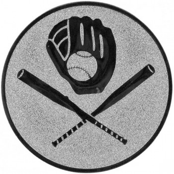 Emblém baseball stříbro 25 mm