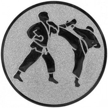 Emblém karate stříbro 25 mm