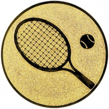 Emblém tenis raketa zlato 25 mm