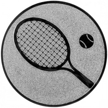 Emblém tenis raketa stříbro 25 mm